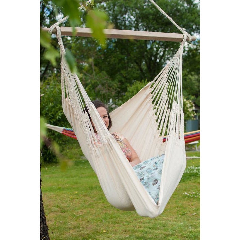 Hamaca Hammock Chair Knit Hanging Chair - Ecru