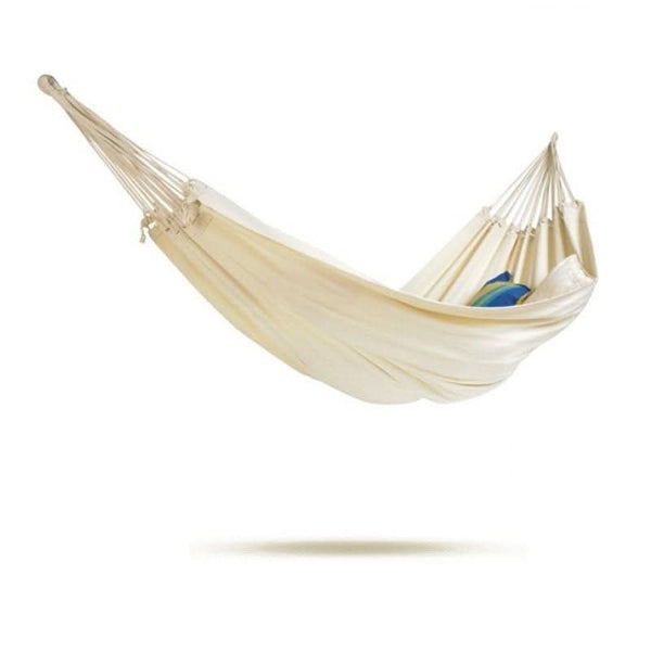Beige hammock on a white background