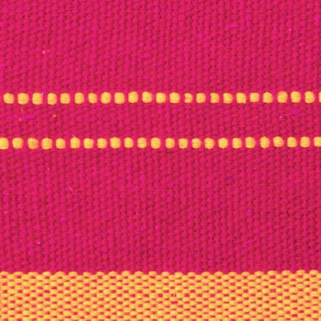 Close-up of pink and orange fabric with a pattern