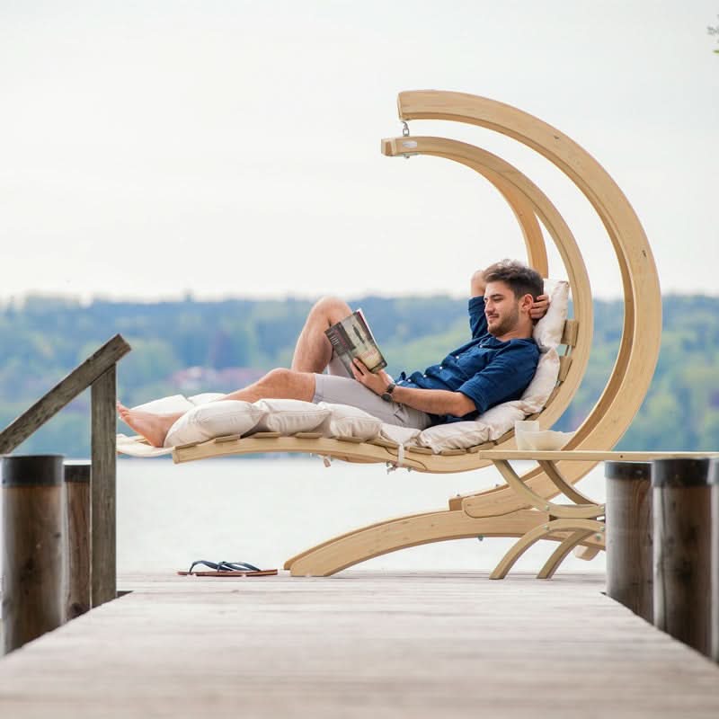 Amazonas Hammock Chair Swing Lounger Creme Set